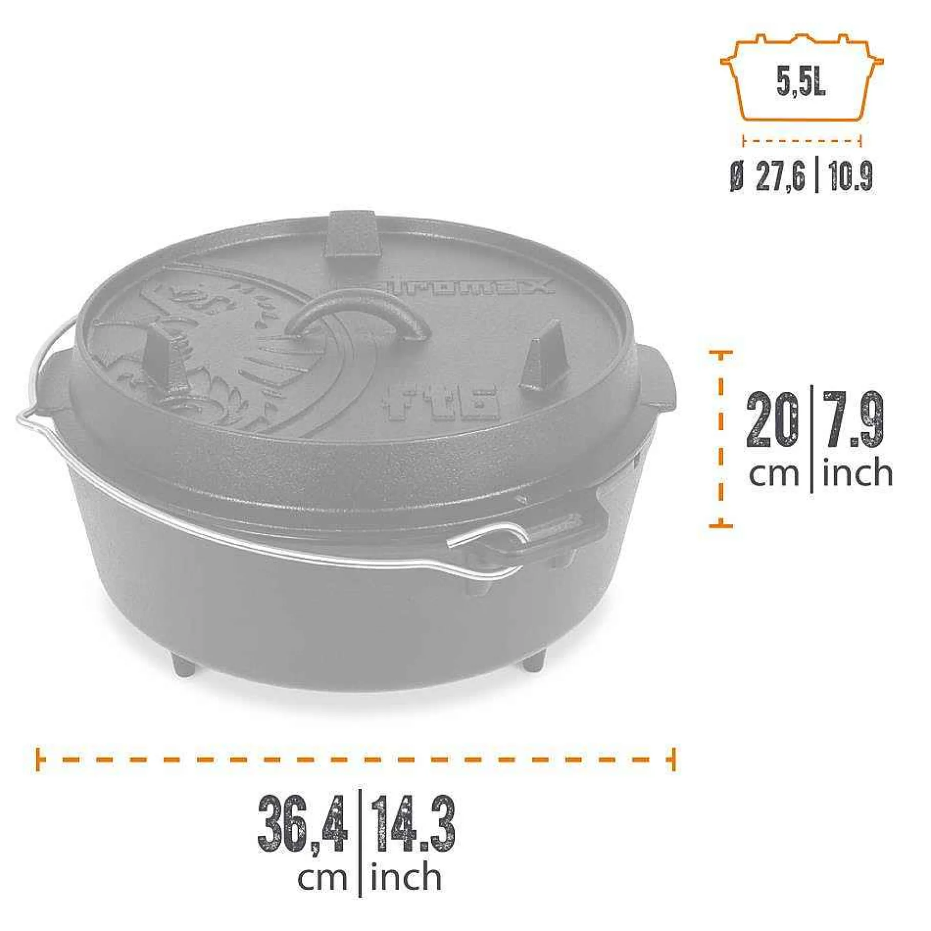 Petromax Dutch Oven/Feuertopfe>Feuertopf (Dutch Oven)