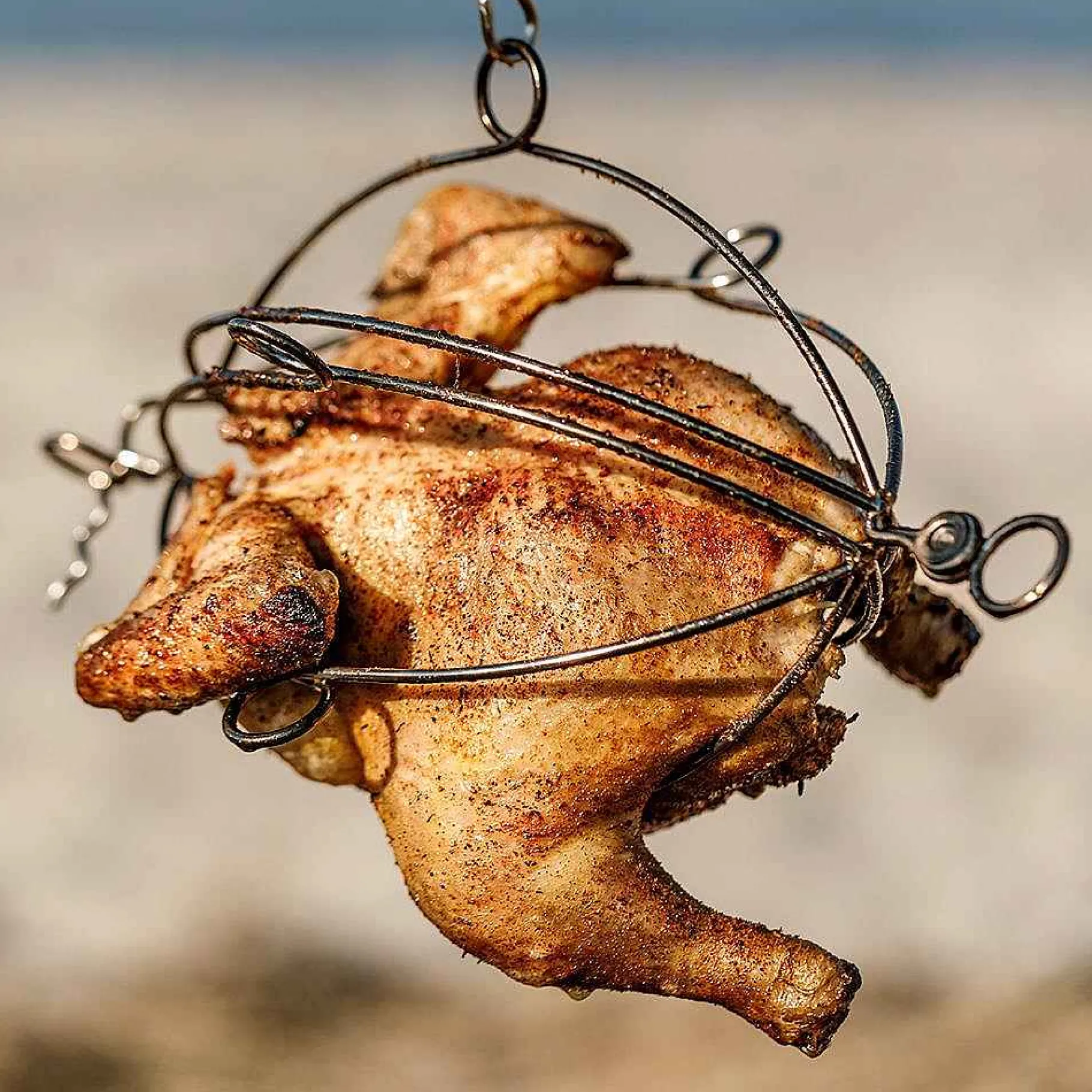 Petromax Grills>Geflugelgrillkorb Mit Kette Und Haken