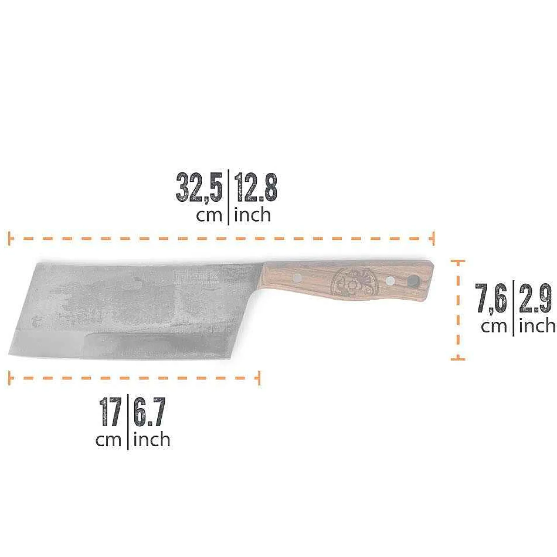 Petromax Küchenmesser>Hackmesser 17 Cm