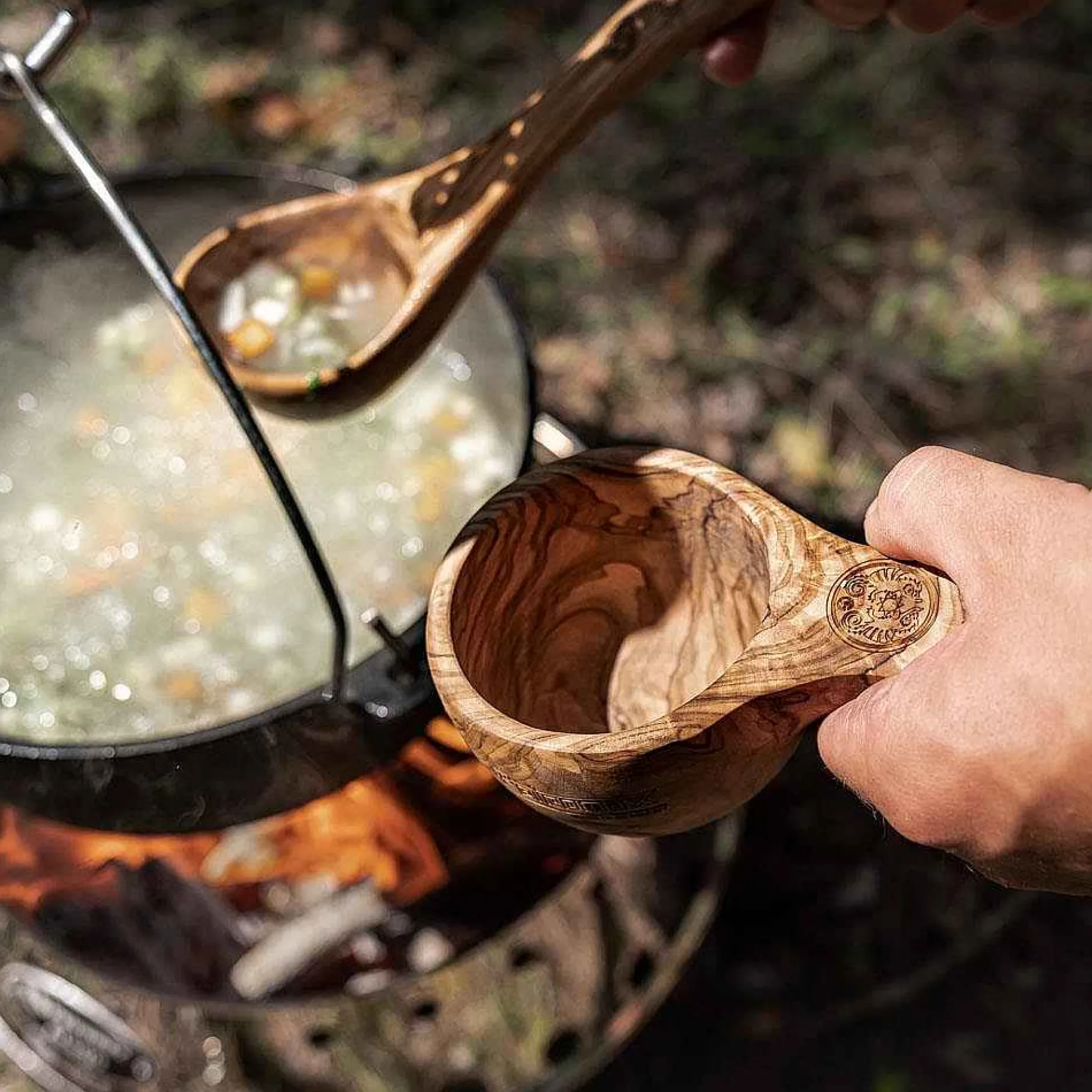 Petromax Besteck>Kuksa-Tasse Aus Olivenholz